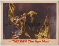 6c915 TARZAN THE APE MAN LC #3 R54 Johnny Weismuller protects O'Sullivan & explorers from ape!