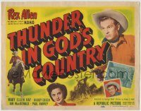6c396 THUNDER IN GOD'S COUNTRY TC '51 Arizona cowboy Rex Allen & his Wonder Horse Koko!