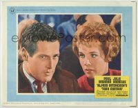 6c940 TORN CURTAIN LC #3 '66 best close up of Paul Newman & Julie Andrews, Alfred Hitchcock!