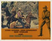 6c944 TRAIN ROBBERS LC #2 '73 great close up of cowboys Ben Johnson & John Wayne on horseback!