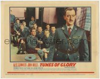 6c947 TUNES OF GLORY LC #3 '60 Scottish Lt. Col. Alec Guinness turns his back on men at meeting!