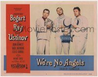 6c973 WE'RE NO ANGELS LC #3 '55 posed portrait of Humphrey Bogart, Aldo Ray & Peter Ustinov!