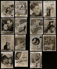 6d325 LOT OF 15 REPRO 8X10 STILLS SHOWING SHEET MUSIC '70s great images from 1936 movies!