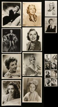 6d319 LOT OF 18 8X10 STILLS OF PRETTY WOMEN '40s great portraits of pretty actresses!