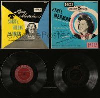 6d195 LOT OF 2 33 1/3 RPM RECORDS '40s-50s Sorry Wrong Number + Ethel Merman famous songs!