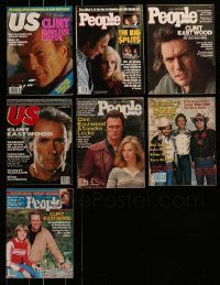 6d178 LOT OF 7 MAGAZINES WITH CLINT EASTWOOD COVERS '70s-80s filled with images & information!