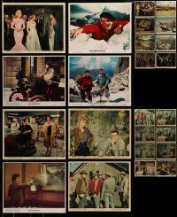 6d293 LOT OF 31 COLOR 8X10 STILLS AND MINI LOBBY CARDS '50s-70s scenes from a variety of movies!
