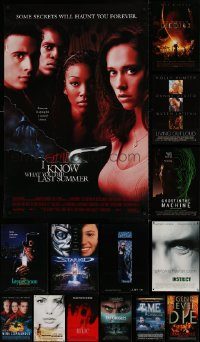6d531 LOT OF 17 UNFOLDED DOUBLE-SIDED 27X40 MOSTLY HORROR/SCI-FI ONE-SHEETS '90s-00s cool images!