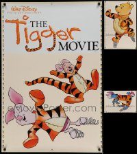 6d411 LOT OF 4 TIGGER MOVIE 27x40 STATIC CLING POSTERS '00 great images of Pooh, Piglet & others!