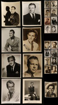6d306 LOT OF 25 8X10 STILLS OF MALE PORTRAITS '30s-40s portraits of a variety of different stars!