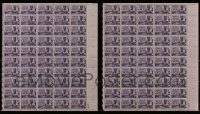 6d204 LOT OF 2 CALIFORNIA GOLD RUSH CENTENNIAL STAMP SHEETS '48 100 stamps that were never used!