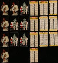 6d357 LOT OF 10 ELVIS PRESLEY 1975 AND 1978 2X4 WALLET CALENDARS '75-78 great image with Santa!