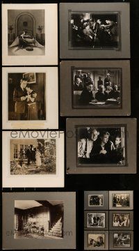 6d223 LOT OF 14 8X10 STILLS GLUED TO BOARDS '30s-70s great scenes ready to frame!