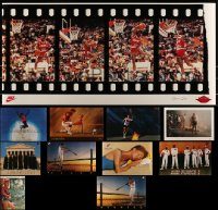 6d429 LOT OF 10 UNFOLDED HORIZONTAL SPORTS POSTERS '80s-90s baseball, football, basketball & more!