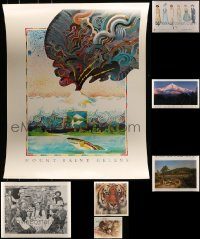 6d428 LOT OF 10 UNFOLDED MISCELLANEOUS POSTERS '80s-90s a variety of cool photos & artwork!