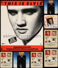 6d423 LOT OF 10 UNFOLDED ELVIS PRESLEY MUSIC POSTERS '70s-80s a variety of great images!