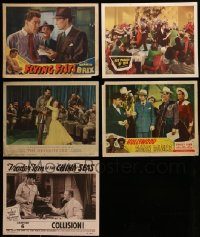 6d166 LOT OF 5 LOBBY CARDS '40s-50s great scenes from a variety of different movies!