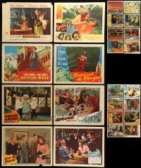 6d154 LOT OF 25 1940S LOBBY CARDS '40s great scenes from a variety of different movies!
