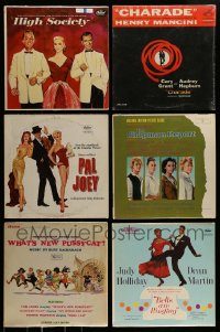 6d024 LOT OF 6 CLASSIC FILM 33 1/3 RPM SOUNDTRACK RECORDS '50s-60s High Society, Charade & more!