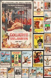 6d092 LOT OF 65 FOLDED ONE-SHEETS '60s-70s great images from a variety of different movies!