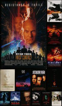 6d522 LOT OF 18 UNFOLDED DOUBLE-SIDED 27X40 MOSTLY HORROR/SCI-FI ONE-SHEETS '90s-00s cool images!