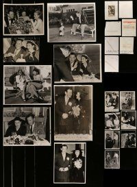 6d323 LOT OF 15 HERBERT MARSHALL AND LEE RUSSELL 8X10 NEWS PHOTOS '40-47 when they were married!
