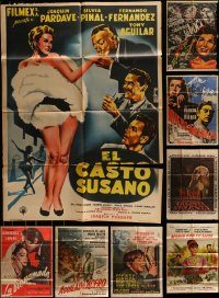 6d192 LOT OF 11 FOLDED MEXICAN POSTERS '60s-70s great images from a variety of different movies!