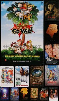 6d546 LOT OF 16 UNFOLDED DOUBLE-SIDED 27X40 MOSTLY ANIMATION ONE-SHEETS '90s cool movie images!