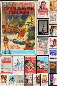 6d124 LOT OF 25 FOLDED ONE-SHEETS '60s-80s great images from a variety of different movies!