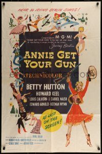 6f041 ANNIE GET YOUR GUN 1sh R62 Betty Hutton as the greatest sharpshooter, Howard Keel