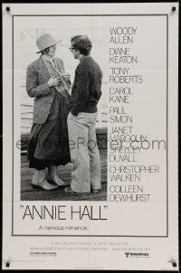 6f042 ANNIE HALL 1sh '77 full-length Woody Allen & Diane Keaton in a nervous romance!