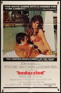 6f071 BEDAZZLED 1sh '68 classic fantasy, Dudley Moore stares at Raquel Welch as Lust!
