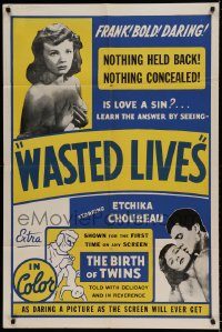 6f140 CHILDREN OF LOVE/BIRTH OF TWINS 1sh '58 nothing held back, nothing concealed, is love a sin?