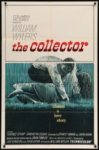 6f156 COLLECTOR 1sh '65 art of Terence Stamp & Samantha Eggar, William Wyler directed!