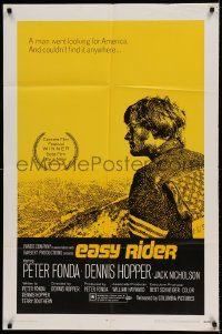 6f240 EASY RIDER 1sh '69 Peter Fonda, Nicholson, biker classic directed by Dennis Hopper!