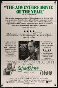 6f245 EMERALD FOREST 1sh '85 directed by John Boorman, Powers Boothe, based on a true story!