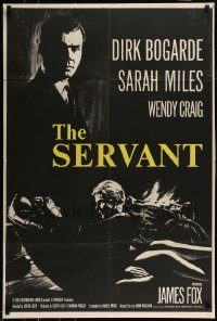 6f741 SERVANT English 1sh '64 written by Harold Pinter, directed by Joseph Losey, Bogarde, rare!
