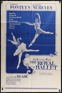 6f256 EVENING WITH THE ROYAL BALLET 1sh '65 Fonteyn & Noreyev, image of ballet dancers!