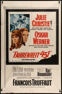 6f270 FAHRENHEIT 451 1sh '67 Francois Truffaut, Julie Christie, Oskar Werner, Ray Bradbury!