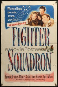 6f284 FIGHTER SQUADRON 1sh '48 Edmond O'Brien, Robert Stack, sky-high action spectacle!