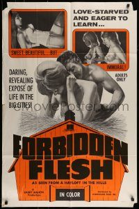 6f304 FORBIDDEN FLESH 1sh '68 Sam Stewart, Sue Akers, love starved & eager to learn!