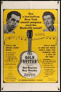 6f338 GOLD GUITAR 1sh '66 Del Reeves, Roy Drusky, country western musical!
