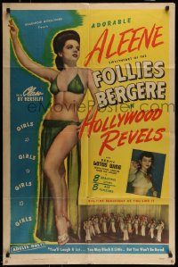 6f389 HOLLYWOOD REVELS 1sh '46 sexy Kalantan, burlesque documentary!