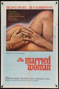 6f526 MARRIED WOMAN 1sh '65 Jean-Luc Godard's Une femme mariee, controversial sex triangle!