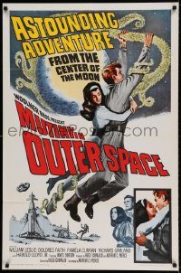 6f570 MUTINY IN OUTER SPACE 1sh '64 wacky sci-fi, astounding adventure from the moon's center!
