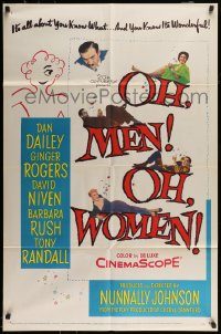 6f600 OH MEN OH WOMEN 1sh '57 Dan Dailey, Ginger Rogers, David Niven, Barbara Rush