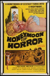 6f616 ORGY OF THE GOLDEN NUDES 1sh '64 thrilling, chilling & blood-curdling Honeymoon of Horror!
