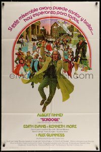 6f731 SCROOGE int'l Spanish language 1sh '71 Albert Finney as Ebenezer Scrooge, Charles Dickens!