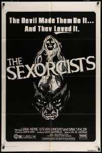 6f744 SEXORCISTS 1sh '74 the devil made them do it, and they loved it!