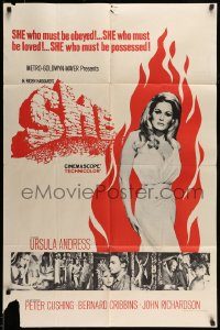 6f748 SHE military 1sh '65 Hammer fantasy, full-length sexy Ursula Andress, who must be possessed!